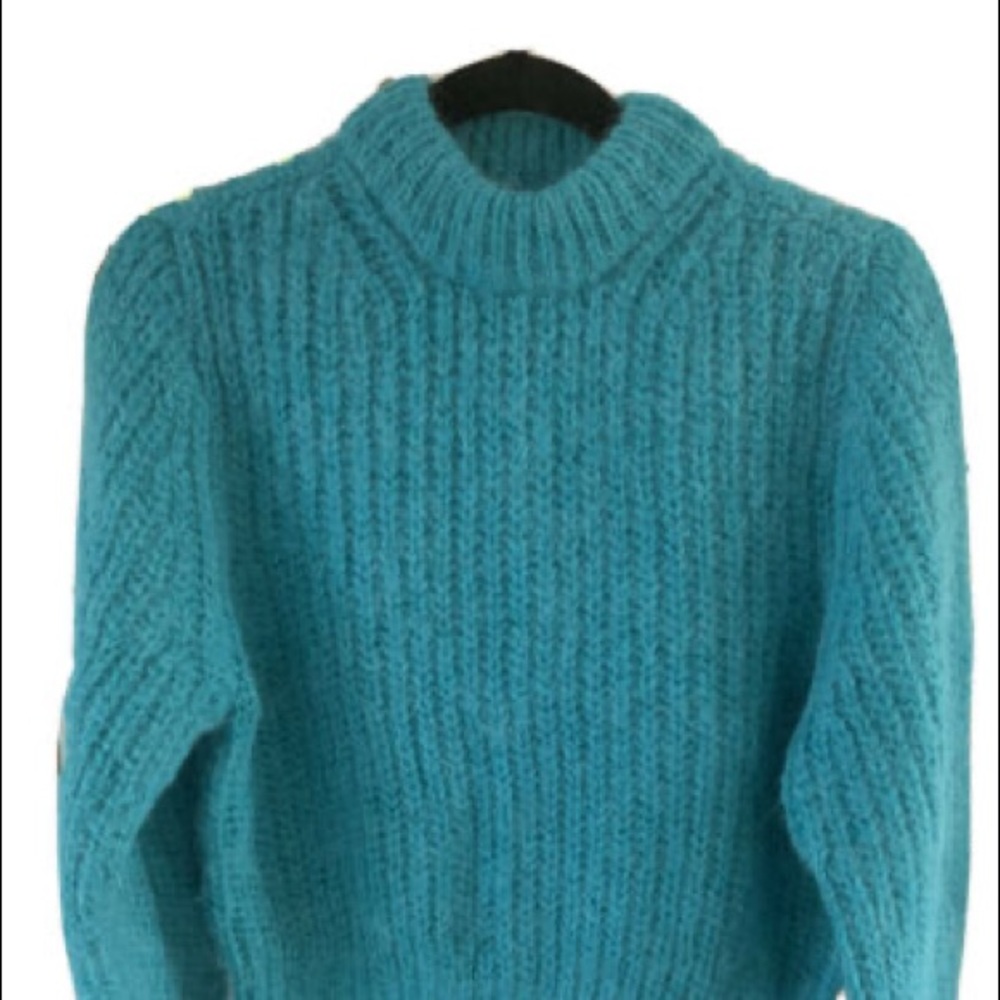 H&M L.O.G.G Alpaca Blend Turquoise Blue Sweater